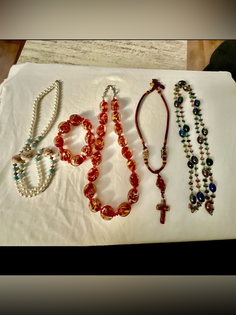 Vintage Antique Murano Glass Necklace Bracelet Jewelry Lot